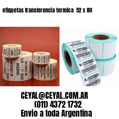 etiquetas transferencia termica 52 x 80