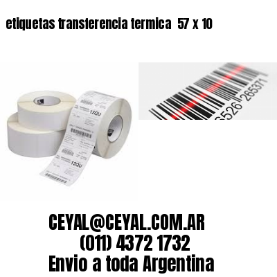 etiquetas transferencia termica  57 x 10