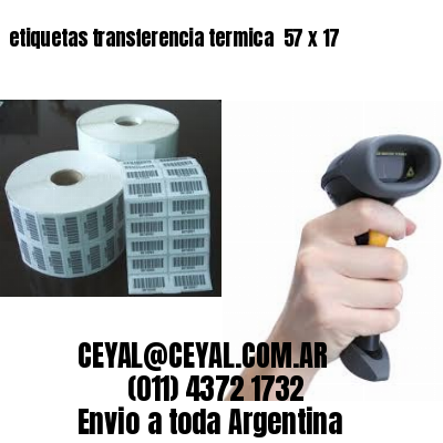 etiquetas transferencia termica  57 x 17