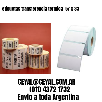etiquetas transferencia termica  57 x 33
