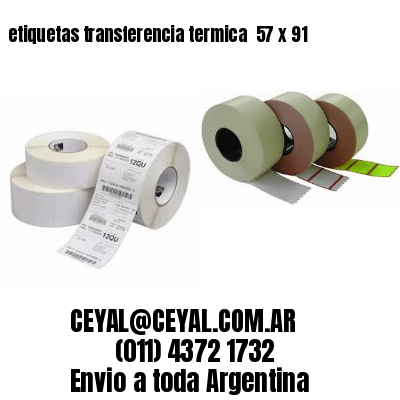 etiquetas transferencia termica  57 x 91
