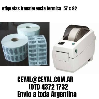 etiquetas transferencia termica  57 x 92
