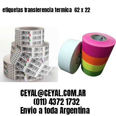 etiquetas transferencia termica  62 x 22