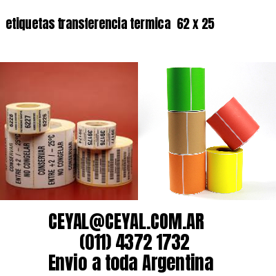 etiquetas transferencia termica  62 x 25
