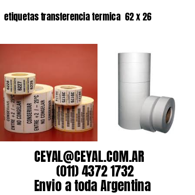 etiquetas transferencia termica  62 x 26