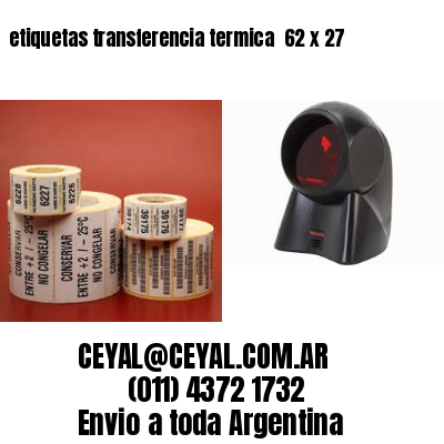 etiquetas transferencia termica  62 x 27