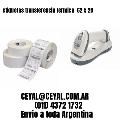 etiquetas transferencia termica  62 x 28