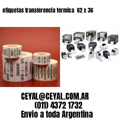 etiquetas transferencia termica  62 x 36