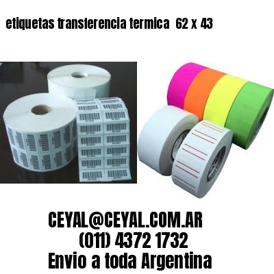 etiquetas transferencia termica  62 x 43