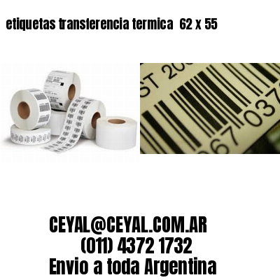 etiquetas transferencia termica  62 x 55
