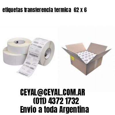 etiquetas transferencia termica  62 x 6