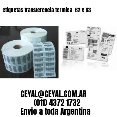 etiquetas transferencia termica  62 x 63