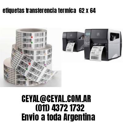 etiquetas transferencia termica  62 x 64