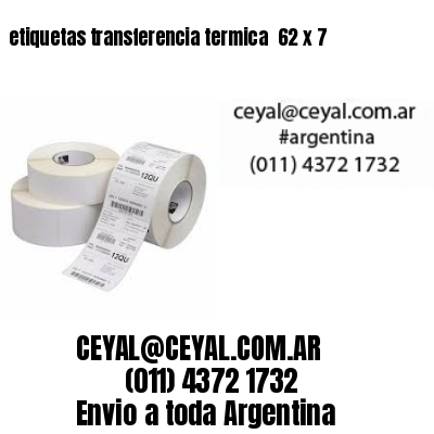 etiquetas transferencia termica  62 x 7