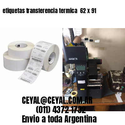 etiquetas transferencia termica  62 x 91