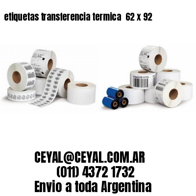 etiquetas transferencia termica  62 x 92
