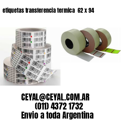 etiquetas transferencia termica  62 x 94