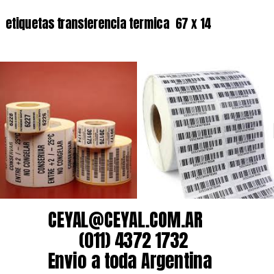 etiquetas transferencia termica  67 x 14