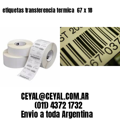 etiquetas transferencia termica  67 x 18