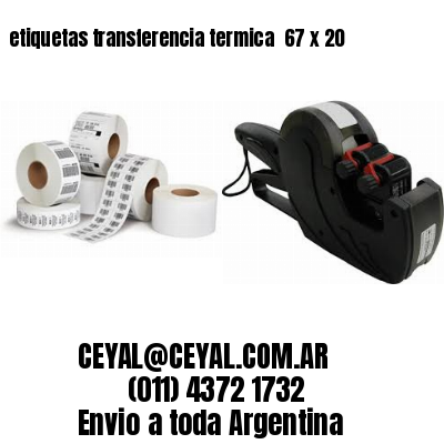 etiquetas transferencia termica  67 x 20