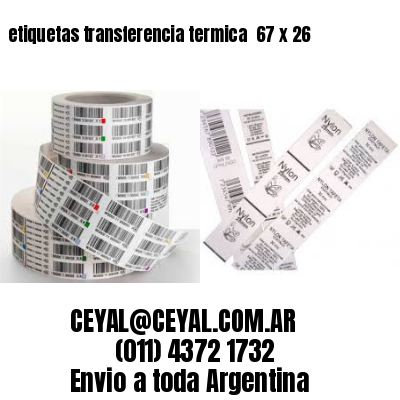 etiquetas transferencia termica  67 x 26