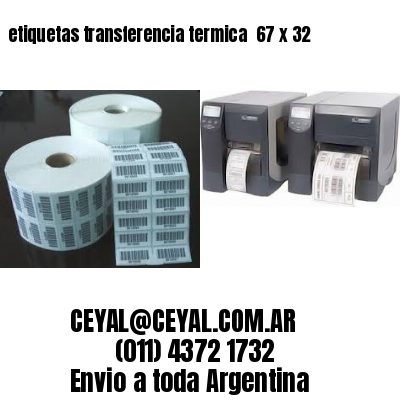 etiquetas transferencia termica  67 x 32
