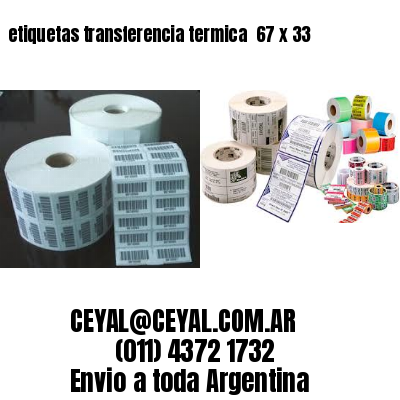 etiquetas transferencia termica  67 x 33