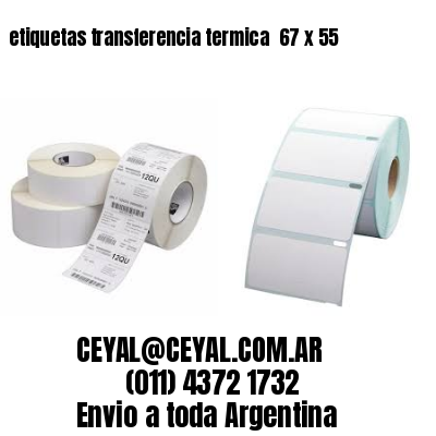 etiquetas transferencia termica  67 x 55