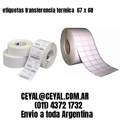 etiquetas transferencia termica  67 x 68