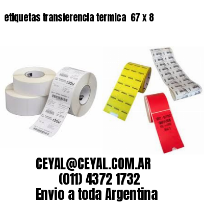 etiquetas transferencia termica  67 x 8