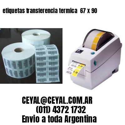 etiquetas transferencia termica  67 x 90