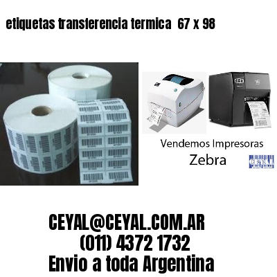 etiquetas transferencia termica  67 x 98
