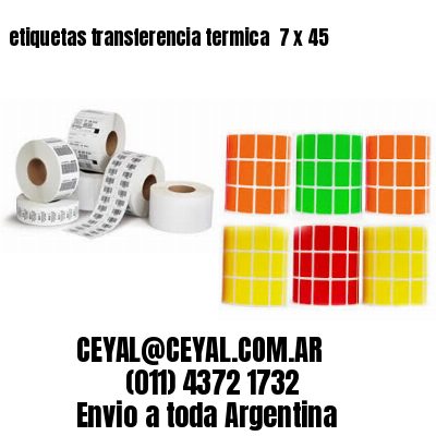 etiquetas transferencia termica  7 x 45