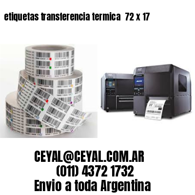 etiquetas transferencia termica  72 x 17