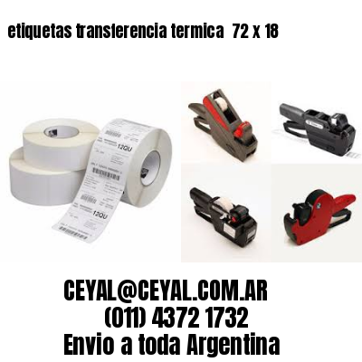 etiquetas transferencia termica  72 x 18