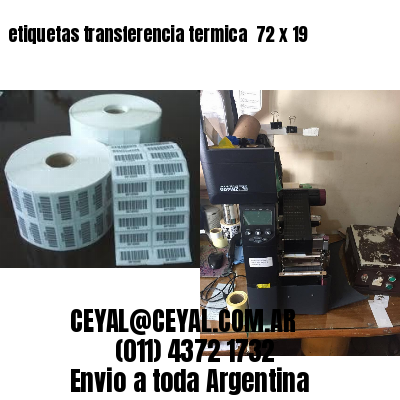 etiquetas transferencia termica  72 x 19