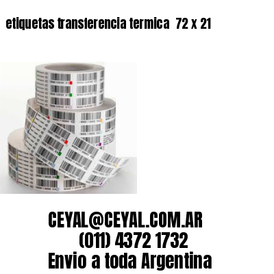 etiquetas transferencia termica  72 x 21