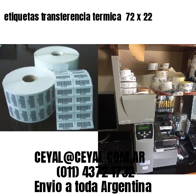 etiquetas transferencia termica  72 x 22