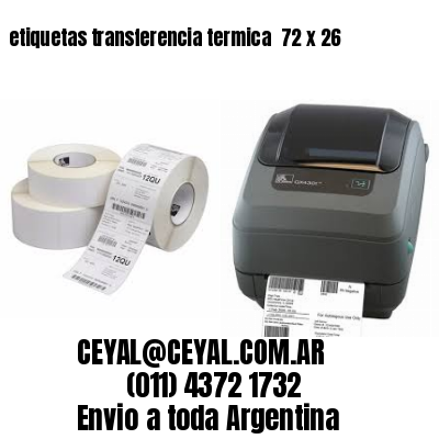 etiquetas transferencia termica  72 x 26