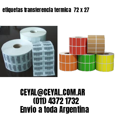 etiquetas transferencia termica  72 x 27