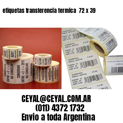 etiquetas transferencia termica  72 x 39