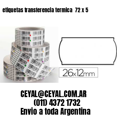 etiquetas transferencia termica  72 x 5