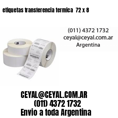 etiquetas transferencia termica  72 x 8