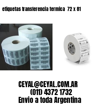 etiquetas transferencia termica  72 x 81