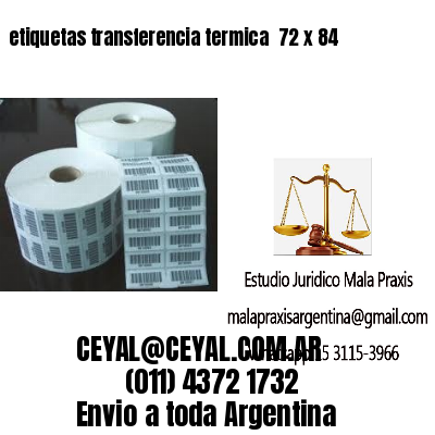 etiquetas transferencia termica  72 x 84