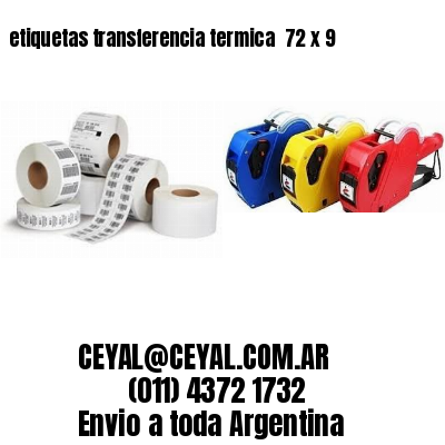 etiquetas transferencia termica  72 x 9