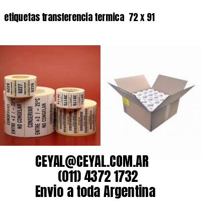 etiquetas transferencia termica  72 x 91