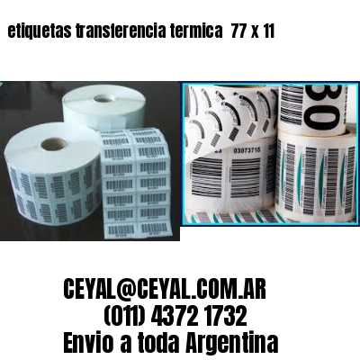 etiquetas transferencia termica  77 x 11