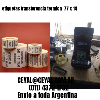 etiquetas transferencia termica  77 x 14