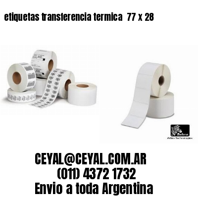 etiquetas transferencia termica  77 x 28